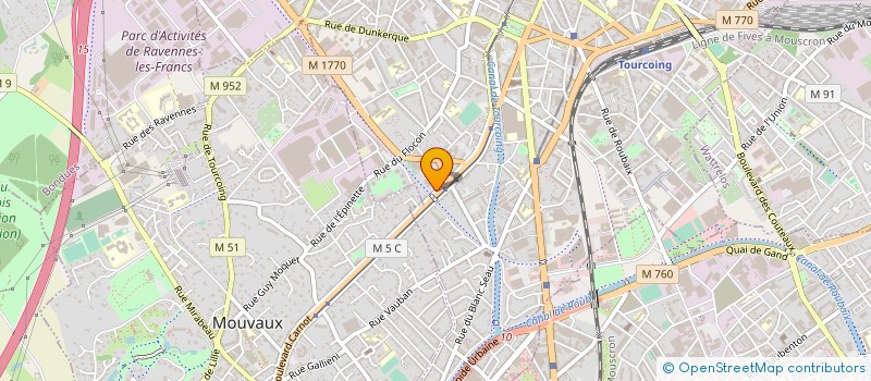 localisation de l'entreprise COMITE ENTREPRISE URSSAF DE TOURCOING  TOURCOING