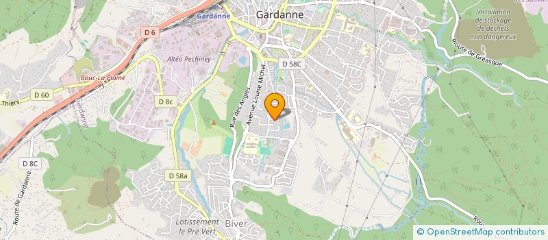 localisation de l'entreprise COMITE ETABL ALUMINIUM PECHINEY GARDANNE à GARDANNE