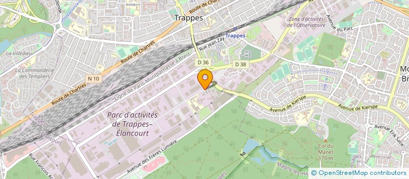 localisation de l'entreprise COMITE ETABLIS THOMSON-CSF à TRAPPES