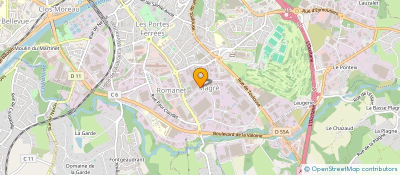 localisation de l'entreprise COMITE ETABLISSEMENT AIF LIMOGES à LIMOGES