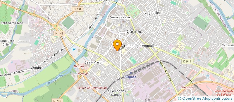 localisation de l'entreprise COMITE ETABLISSEMENT CLS REMY COINTREAU à COGNAC
