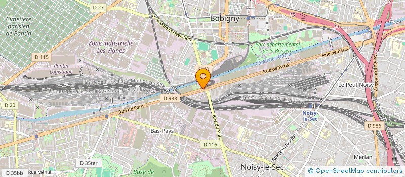 localisation de l'entreprise COMITE ETABLISSEMENT DE MBK INDUSTRIE à BOBIGNY