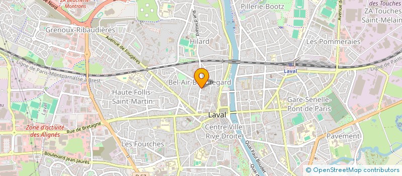localisation de l'entreprise COMITE ETABLISSEMENT DU CREDIT FONCIER à LAVAL