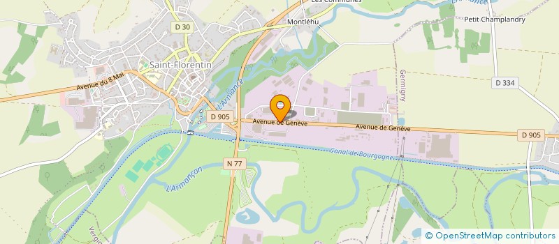 localisation de l'entreprise COMITE ETABLISSEMENT FLERTEX à SAINT-FLORENTIN