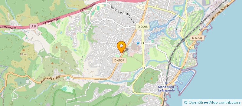localisation de l'entreprise COMITE ETABLISSEMENT HYPERMARCHE RALLYE à MANDELIEU-LA-NAPOULE