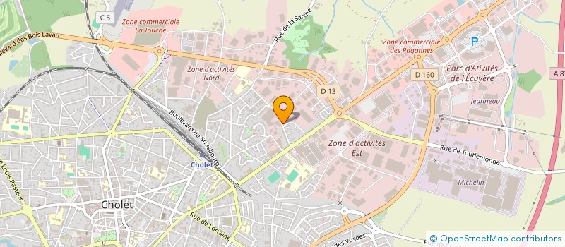 localisation de l'entreprise COMITE ETABLISSEMENT NICOLE à CHOLET