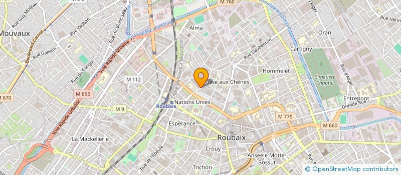 localisation de l'entreprise COMITE ETABLISSEMENT REDOUTE  ROUBAIX