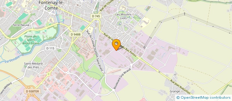 localisation de l'entreprise COMITE ETABLISSEMENT ROL TECH à FONTENAY-LE-COMTE