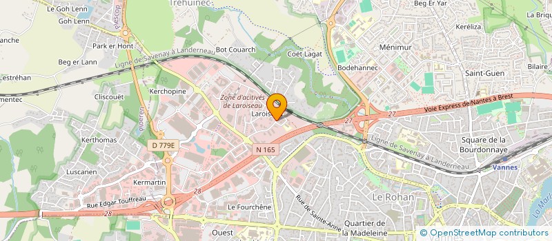 localisation de l'entreprise COMITE ETABLISSEMENT SAUR REGION CENTRE OUEST à VANNES