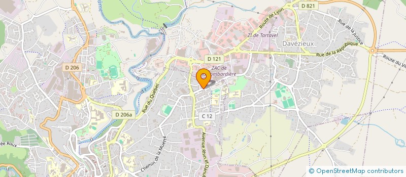 localisation de l'entreprise COMITE ETS GARNIER PONSONNET VUILLARD à ANNONAY