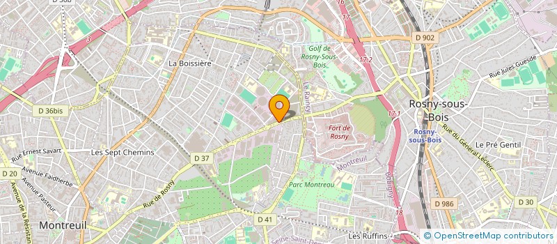 localisation de l'entreprise COMITE ETS GENERAL FOODS FRANCE à MONTREUIL