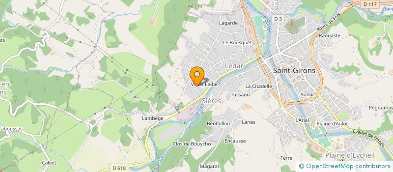 localisation de l'entreprise COMITE ETS PAPETER MATUSSIERE ET FOREST à SAINT-GIRONS