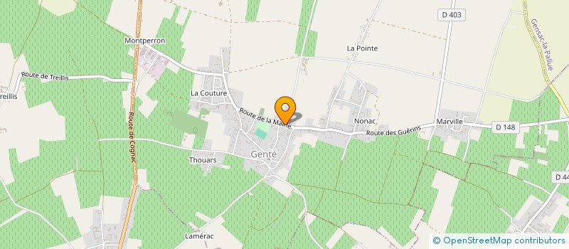 localisation de l'entreprise COMITE F.N.A.C.A. DE LA GRANDE CHAMPAGNE A SEGONZAC à SEGONZAC