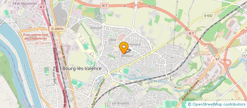 localisation de l'entreprise COMITE FEMININ DE LA  DROME POUR LE  DEPISTAGE DES CANCERS à BOURG-LES-VALENCE