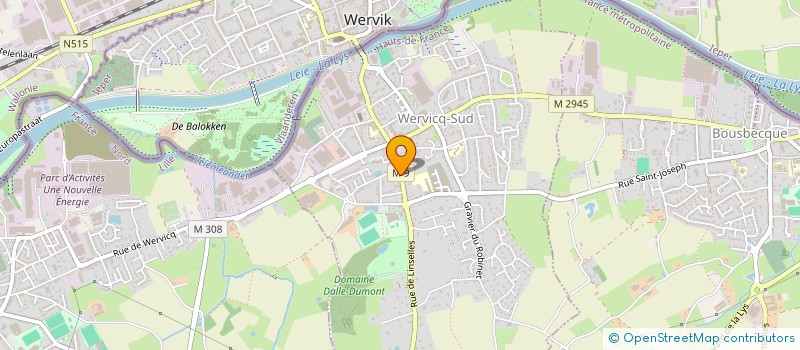 localisation de l'entreprise COMITE FETE ANCIENS DE WERVICQ  WERVICQ-SUD