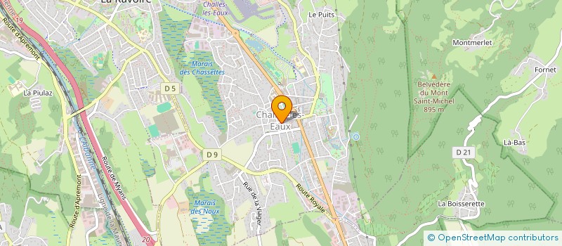 localisation de l'entreprise COMITE FETES CHALLES LES EAUX à CHALLES-LES-EAUX