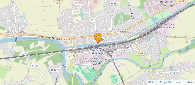 localisation de l'entreprise COMITE FOIRES ET ANIMATIONS DE MIGENNES  MIGENNES