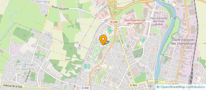 localisation de l'entreprise COMITE FRANCAIS DE SECOURISME DE L'YONNE C.F.S 89 à AUXERRE