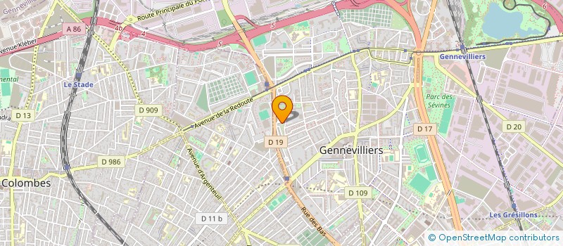 localisation de l'entreprise COMITE FRANCE-PALESTINE DE GENNEVILLIERS à GENNEVILLIERS