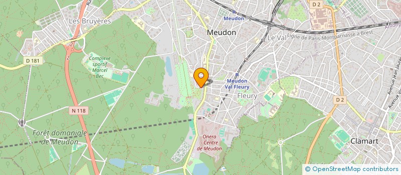 localisation de l'entreprise COMITE FRANCOIS STAHLY PARVINE CURIE à MEUDON