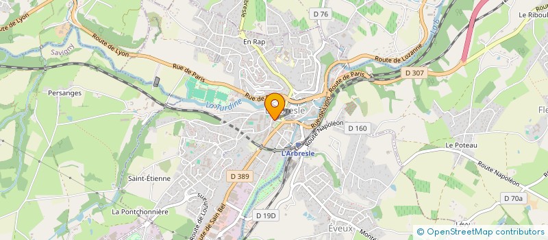 localisation de l'entreprise COMITE GEST OEUVRES SOC PERS COMMUNAL à L'ARBRESLE