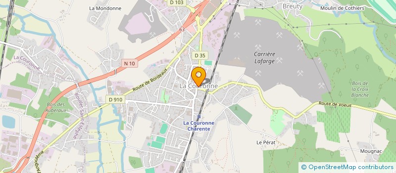 localisation de l'entreprise COMITE GESTION CANTINE  LA COURONNE