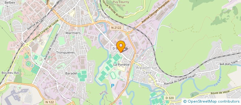 localisation de l'entreprise COMITE GESTION DE LA MAISON DES SPORTS à AURILLAC