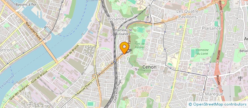 localisation de l'entreprise COMITE GESTION ECOLE SPORTS à CENON