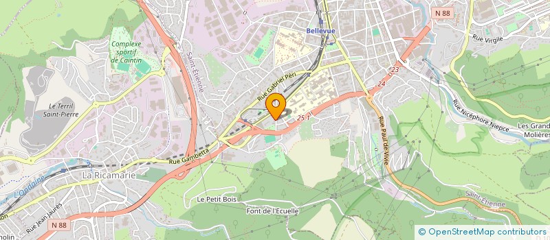 localisation de l'entreprise COMITE GESTION MAISON QUARTIER SOLAURE à SAINT-ETIENNE