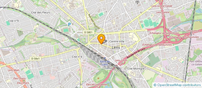 localisation de l'entreprise COMITE GESTION RESTAUR C E G à LENS