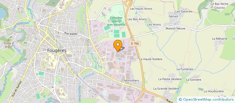 localisation de l'entreprise COMITE GESTION RESTAURANT ADMIN IMPOTS à FOUGERES