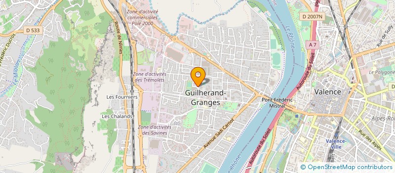 localisation de l'entreprise COMITE HANDISPORT DE L'ARDECHE à GUILHERAND-GRANGES