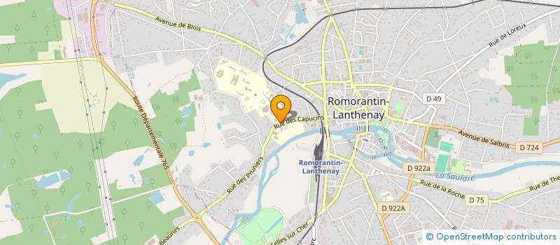 localisation de l'entreprise COMITE HOSPITALIER SCE PSYCHOTHERAPIE HOPITAL ROMORANTIN-LANTHENAY à ROMORANTIN-LANTHENAY