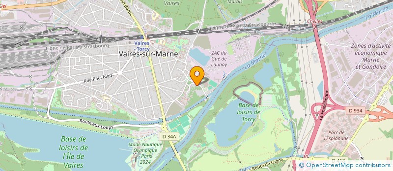 localisation de l'entreprise COMITE ILE-DE-FRANCE DE CANOE KAYAK ET SPORTS DE PAGAIE à VAIRES-SUR-MARNE