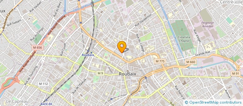 localisation de l'entreprise COMITE INTER ENTREPRISE  ROUBAIX