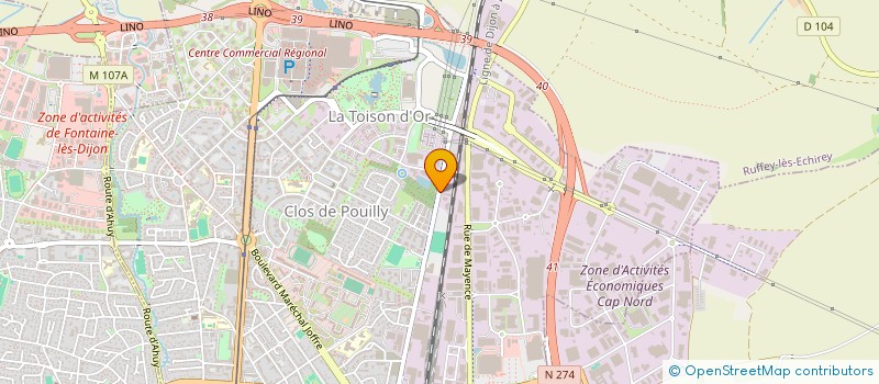 localisation de l'entreprise COMITE INTER ENTREPRISES SS AF à DIJON