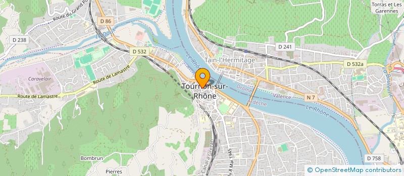 localisation de l'entreprise COMITE INTERCOMMUNAL DE TOURNON - ST JEAN DE LA FEDERATION NATIONALE DES ANCIENS COMBATTANTS EN ALGERIE, MAROC ET TUNISI à TOURNON-SUR-RHONE