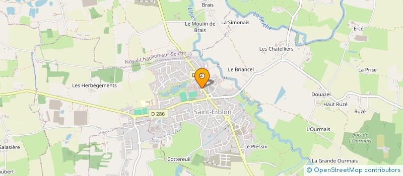 localisation de l'entreprise COMITE INTERCOMMUNAL ENTRAIDE à SAINT-ERBLON