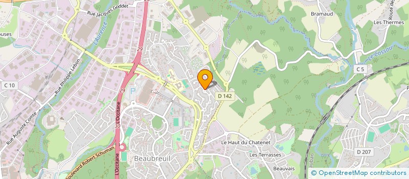 localisation de l'entreprise COMITE INTERDEPARTEMENTAL CORREZE / CREUSE / HAUTE-VIENNE - FFSTB à SAINT-PRIEST-SOUS-AIXE