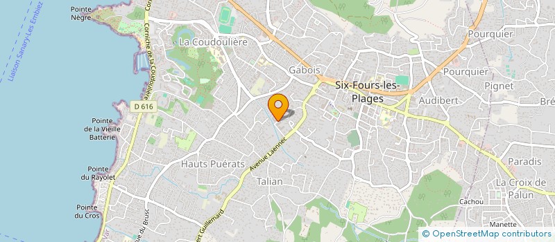 localisation de l'entreprise COMITE INTERDEPARTEMENTAL COTE D'AZUR à SIX-FOURS-LES-PLAGES