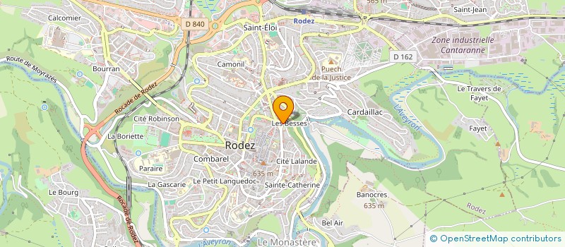 localisation de l'entreprise COMITE INTERDEPARTEMENTAL DE CANOE-KAYAK ET SPORTS DE PAGAIE D'AVEYRON-LOZERE  RODEZ