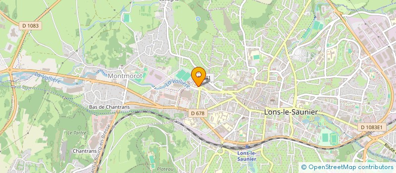 localisation de l'entreprise COMITE INTERDEPARTEMENTAL DU SPORT DES FOYERS RURAUX JURA DOUBS HAUTE SAONE TERRITOIRE DE BELFORT  LONS-LE-SAUNIER