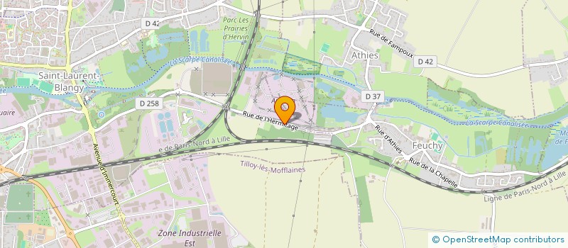 localisation de l'entreprise COMITE INTERENTRE NYLSTAR RHODIA RHOTEX  SAINT-LAURENT-BLANGY