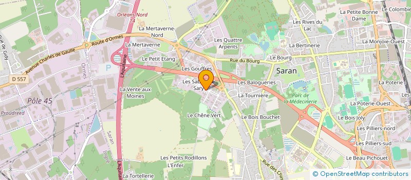 localisation de l'entreprise COMITE INTERENTREPRISES D HYGIENE DU LOIRET POUR LA FORMATION à SARAN