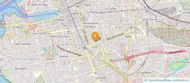 localisation de l'entreprise COMITE INTERETS QUA BAILLE LODI 5 ET 6 à MARSEILLE