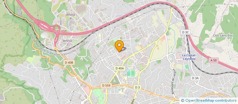 localisation de l'entreprise COMITE INTERETS QUARTIERS FONTSAINTE ET SOLEIL LEVANT CIOTADEN  LA CIOTAT