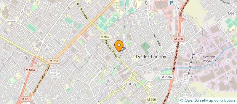 localisation de l'entreprise COMITE JULES GUESDE - JUSTICE  LYS-LEZ-LANNOY