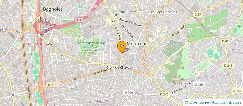 localisation de l'entreprise COMITE JUMELAGE MONTREUIL à MONTREUIL