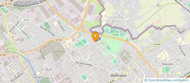 localisation de l'entreprise COMITE LE BALLON  WATTRELOS
