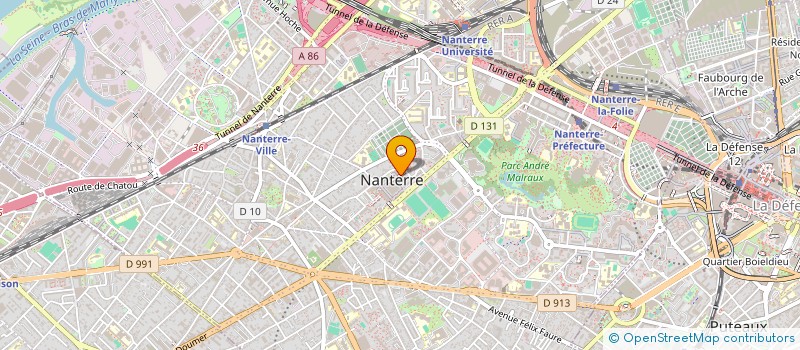 localisation de l'entreprise COMITE LIAISON COORDIN SCE SOCIAUX PUBLI  NANTERRE